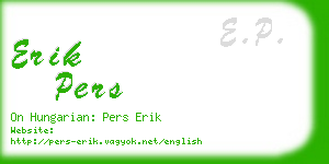 erik pers business card